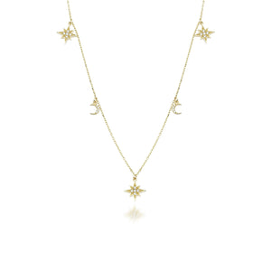 Stars and moon necklace